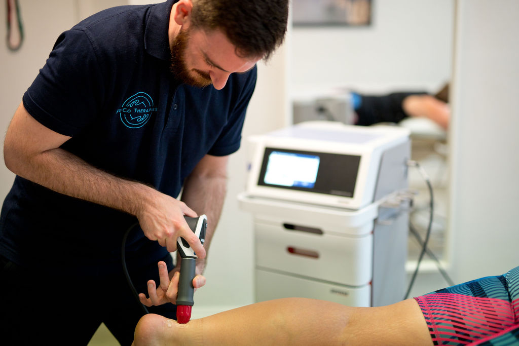 Shockwave therapy treatment at SoCo Therapies in Bournemouth
